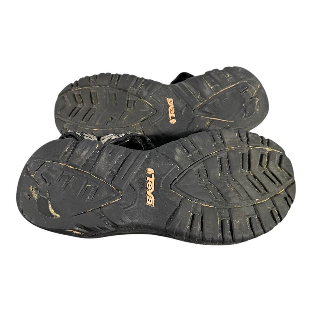 Teva Outdoor Hiking Sandals Men’s 9 Black Gray Hook & Loop Lightweight Trek - Picture 8 of 8